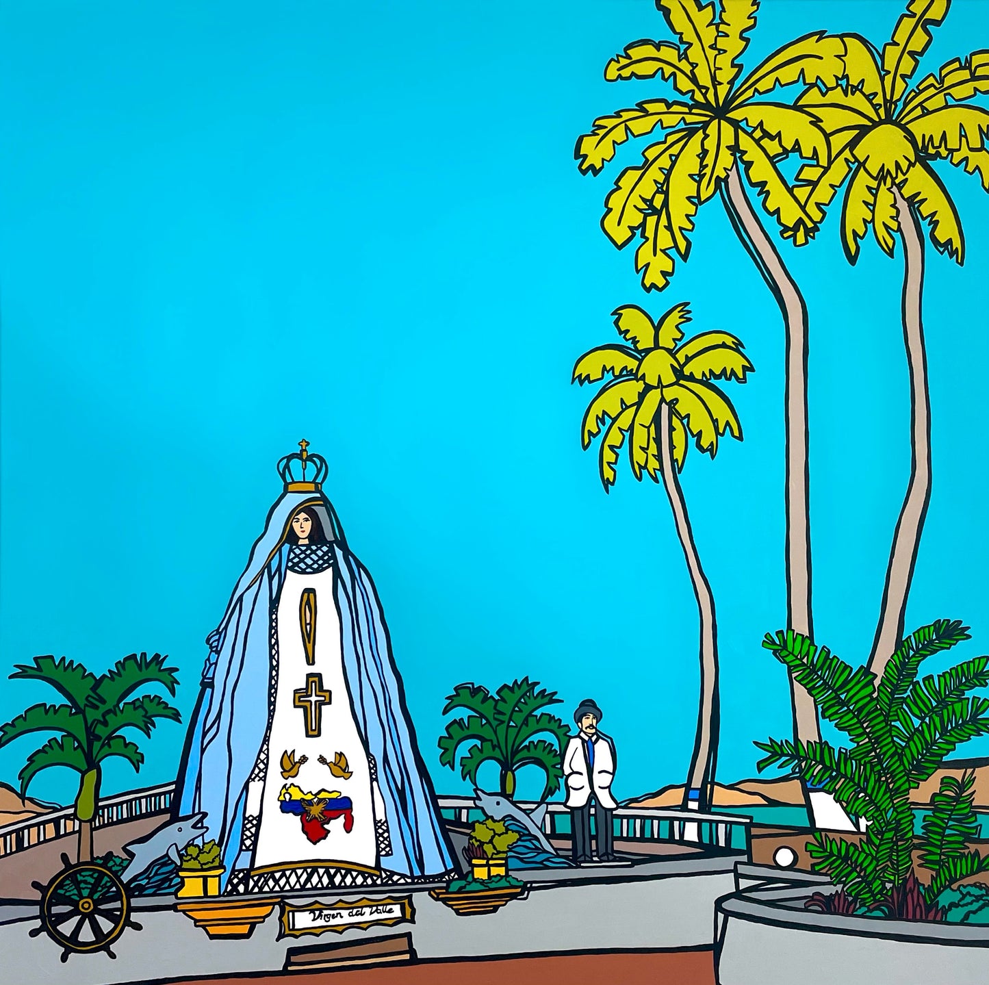 Original acrylic painting "La Virgen del Valle, Lecheria II"