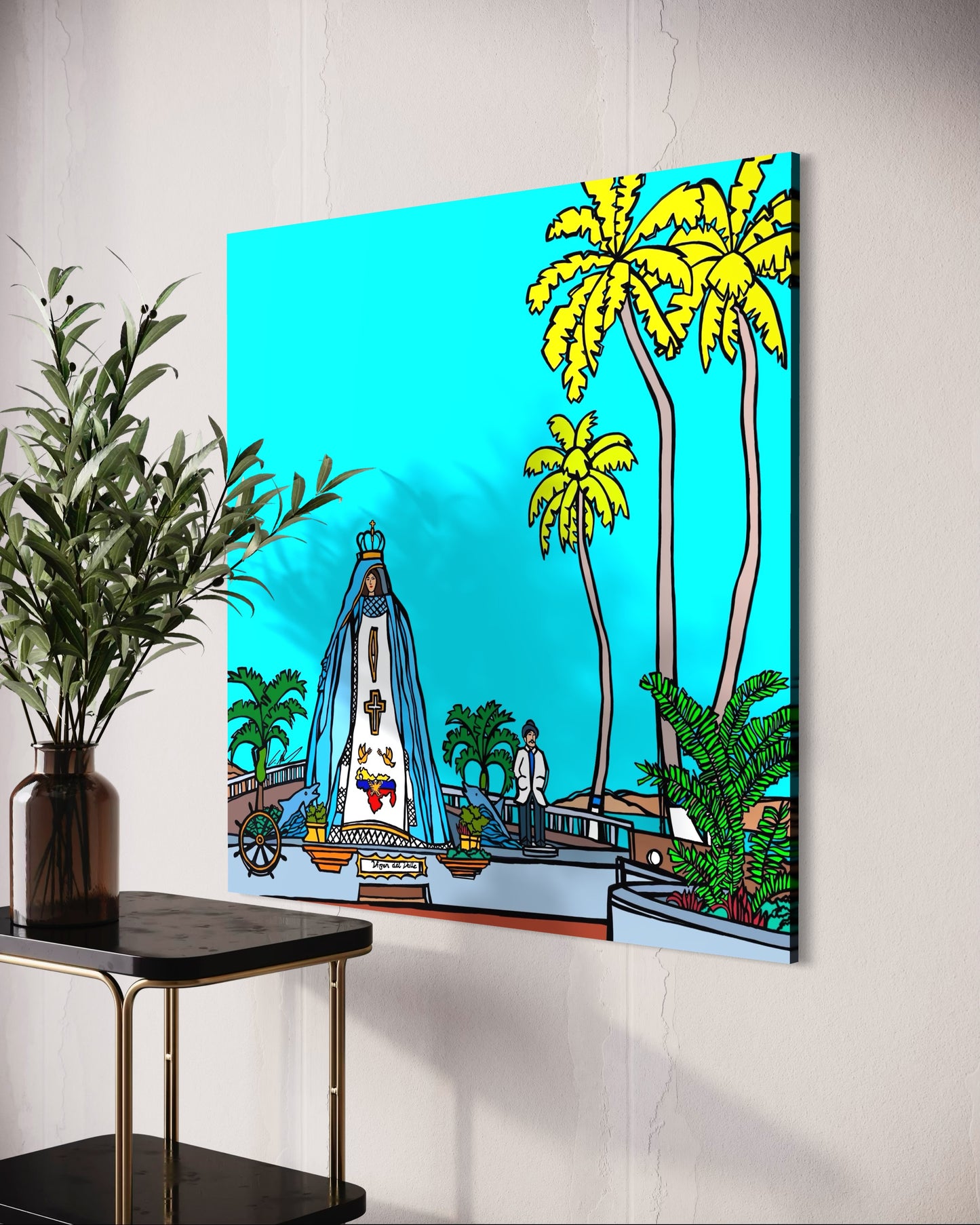 Original acrylic painting "La Virgen del Valle, Lecheria II"