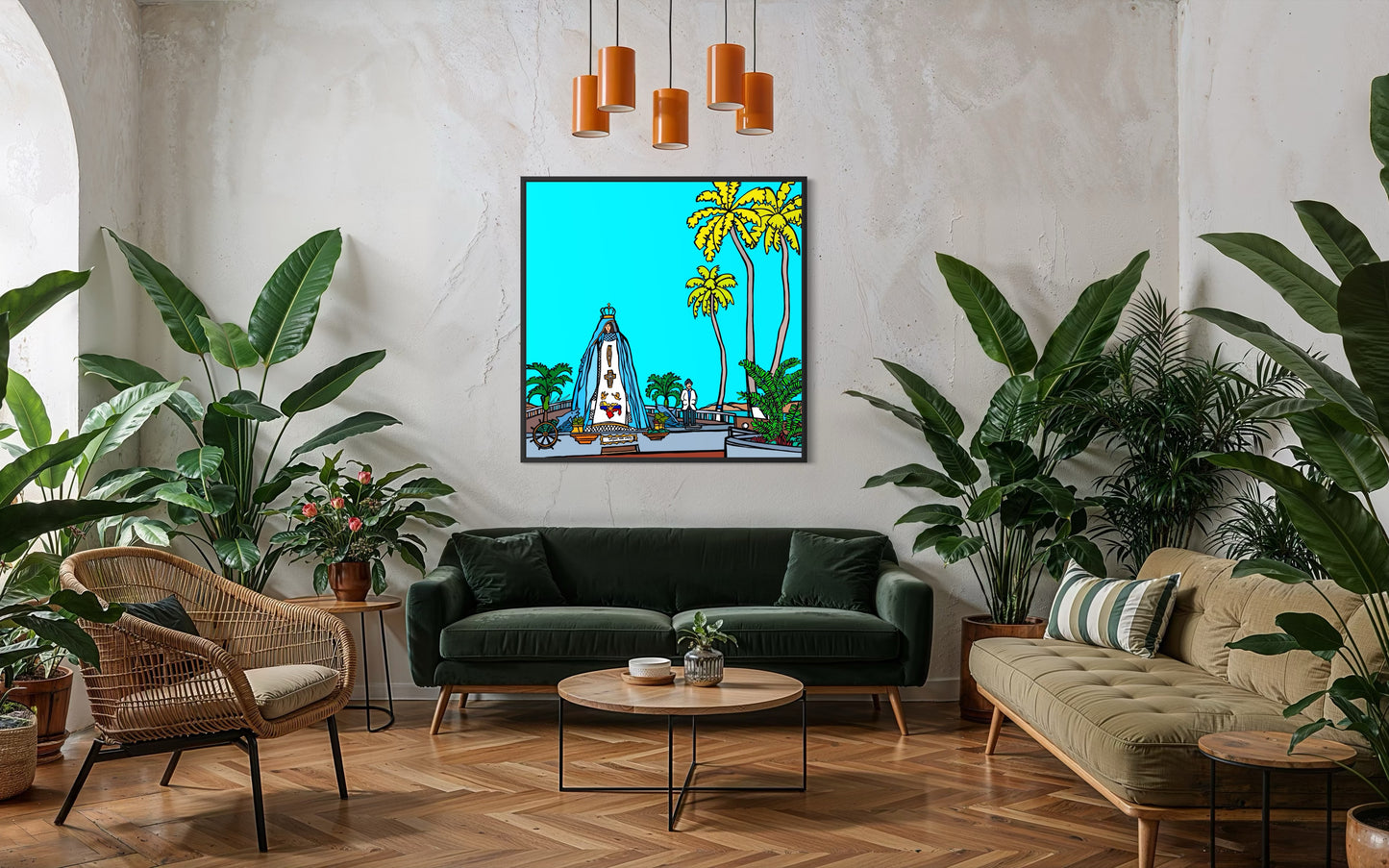 Original acrylic painting "La Virgen del Valle, Lecheria II"