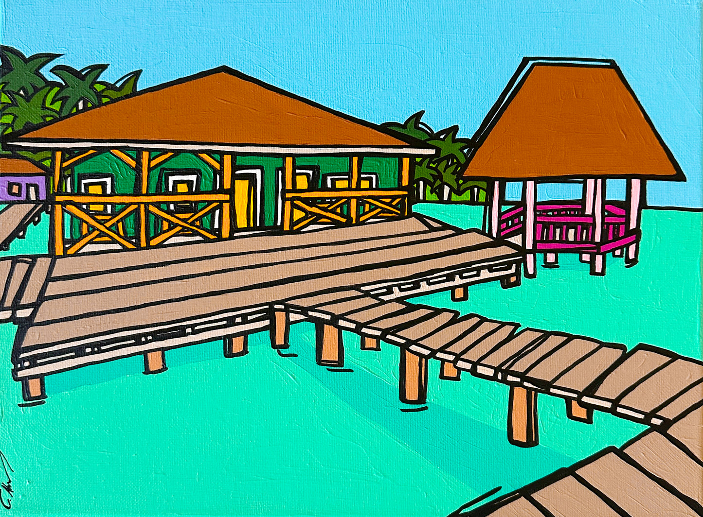Bocas del Toro, Panama - Acryl auf Leinwand